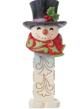 PEZ Snowman PEZ Stone Resin Ornament by Jim Shore Retired
